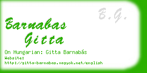 barnabas gitta business card